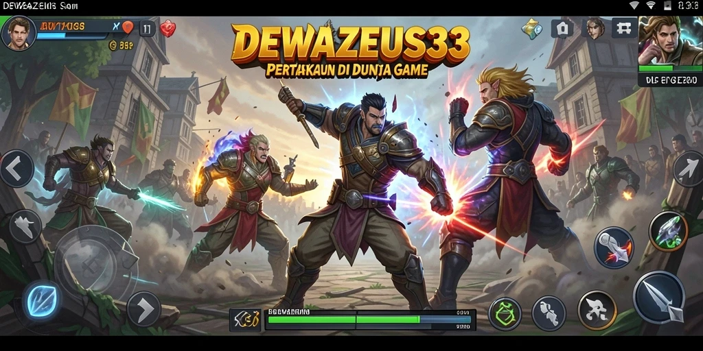 Screenshot gameplay DEWAZEUS33 menunjukkan pertarungan yang intens dan mendebarkan.