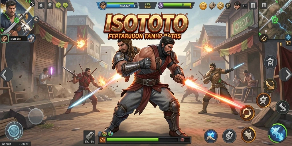 Gameplay Fighting yang seru dan mendebarkan di ISOTOTO.