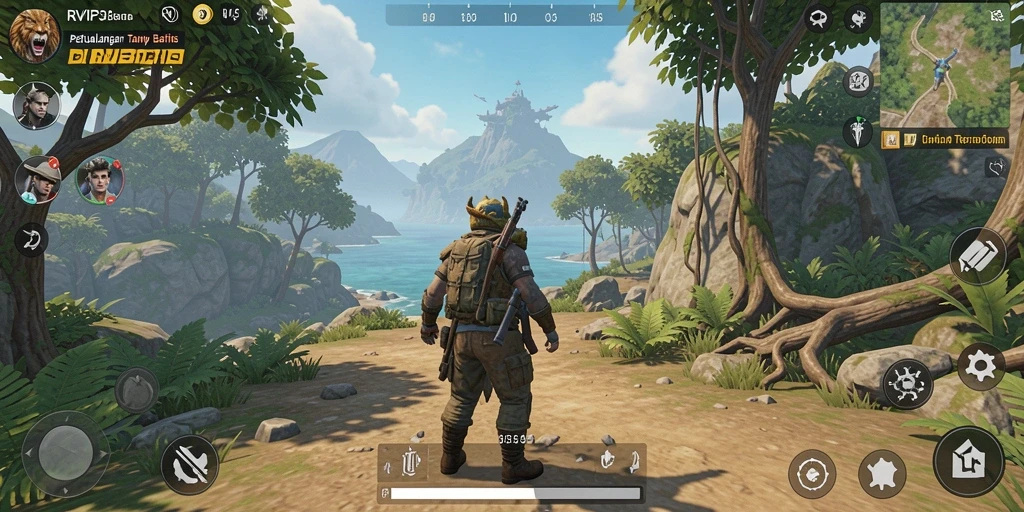 Tampilan luar biasa dari gameplay <strong>RVIP3</strong> dalam dunia terbuka.